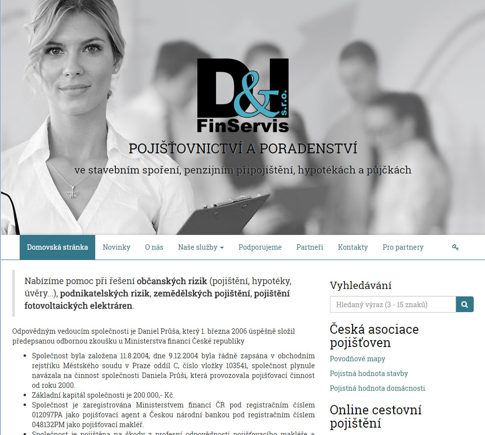 D&I FinServis - Domovská stránka